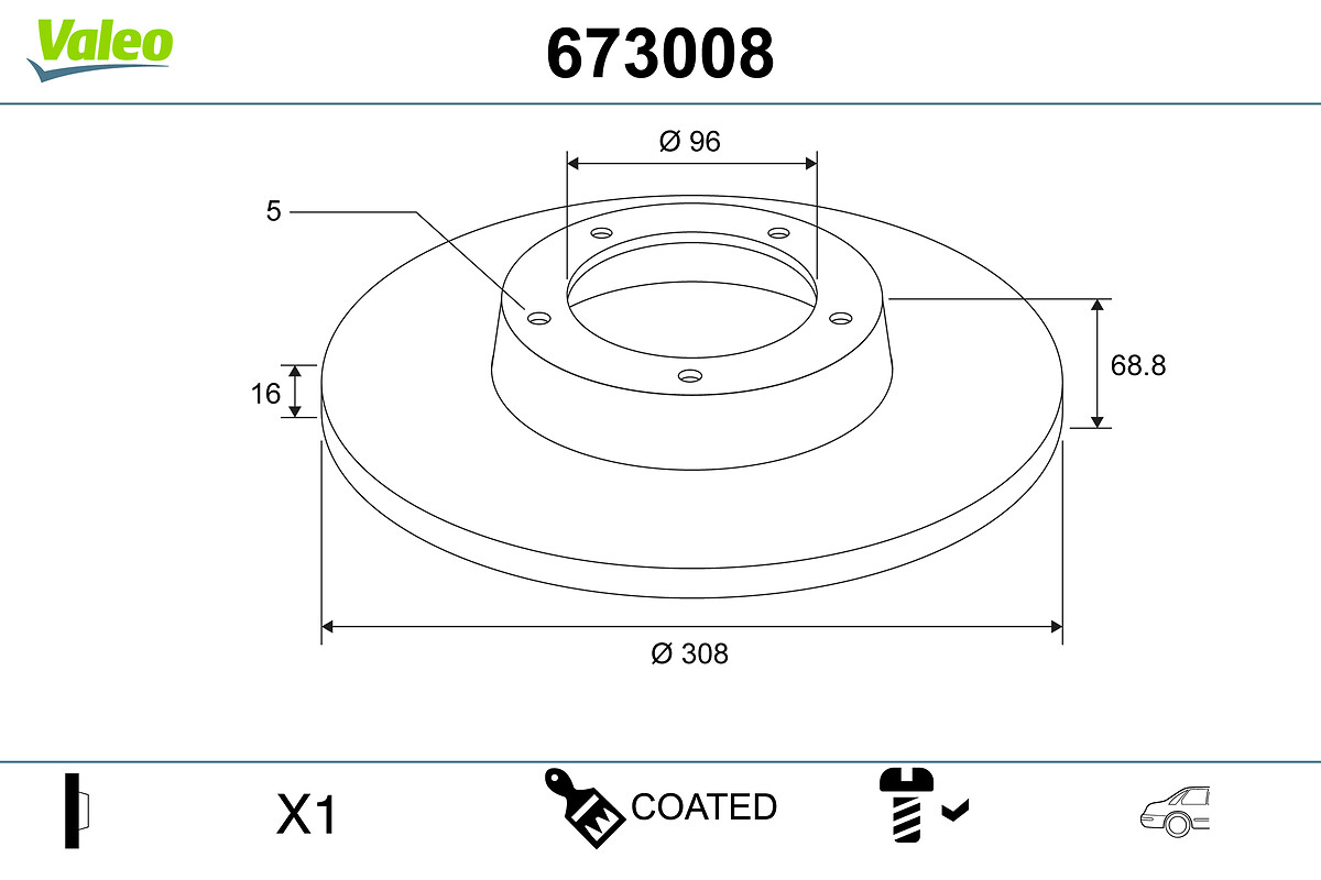 VALEO Féktárcsa, mind 673008_VALEO